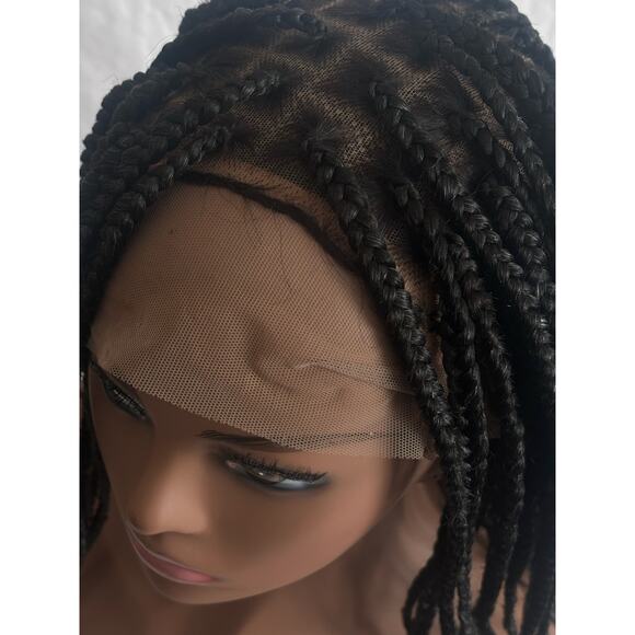 New Full Lace Braided Knotless Box braids color 280 Black + Gray - Picture 3 of 10